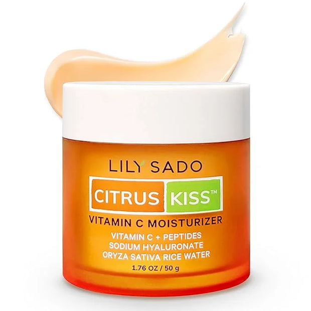 LILY SADO CITRUS KISS™ Vitamin C Moisturizer - Anti-Wrinkle Natural Vegan Daily Face Moisturizing Lotion - Hydrates, Softe...