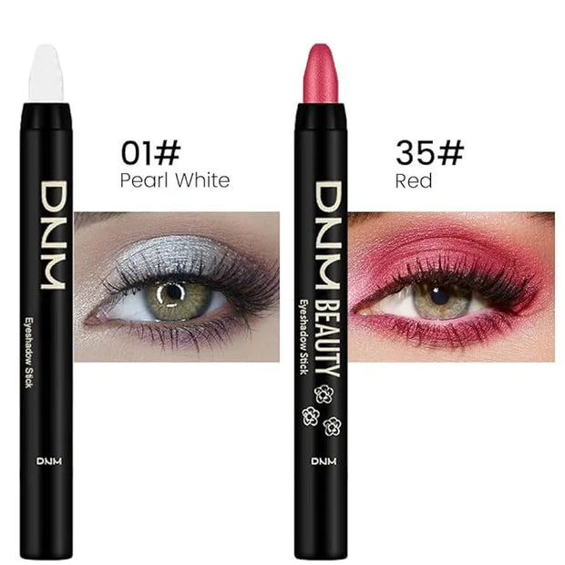 evpct 2Pcs Cream Eyeshadow Sticks Set for Eyes Waterproof, Pearl White Shimmer & Red Shimmer Matte Eye shadow Stick Pencil...