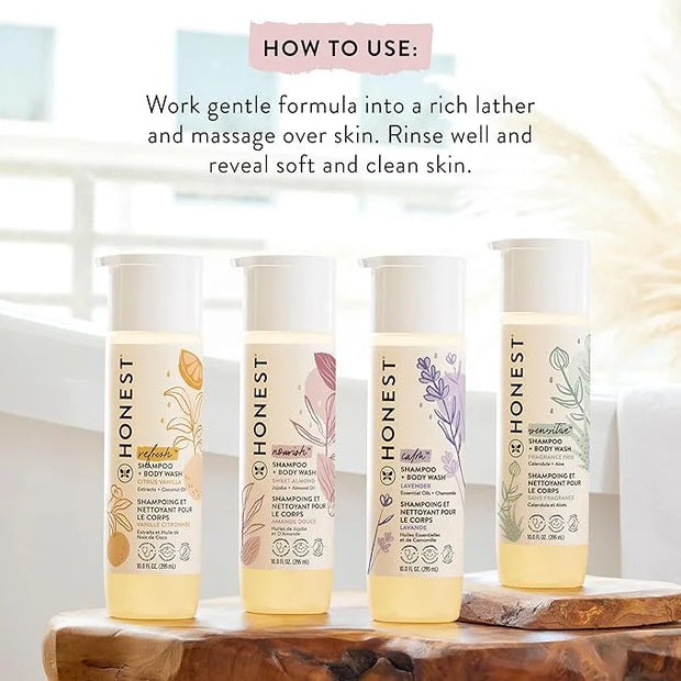 The Honest Company 2-in-1 Cleansing Shampoo + Body Wash | Gentle for Baby | Naturally Derived, Tear-free, Hypoallergenic |...