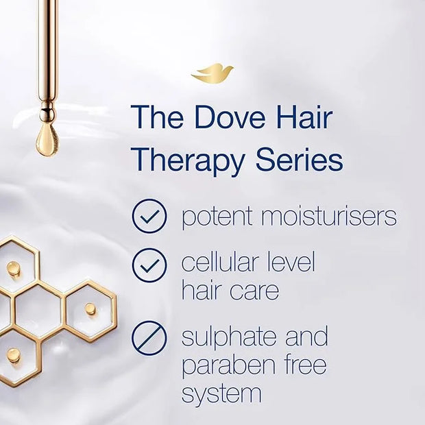 Dove Hair Therapy Shampoo for Damaged Hair Breakage Remedy Hair Shampoo with Nutrient-Lock Serum 13.5 fl oz - Product Image