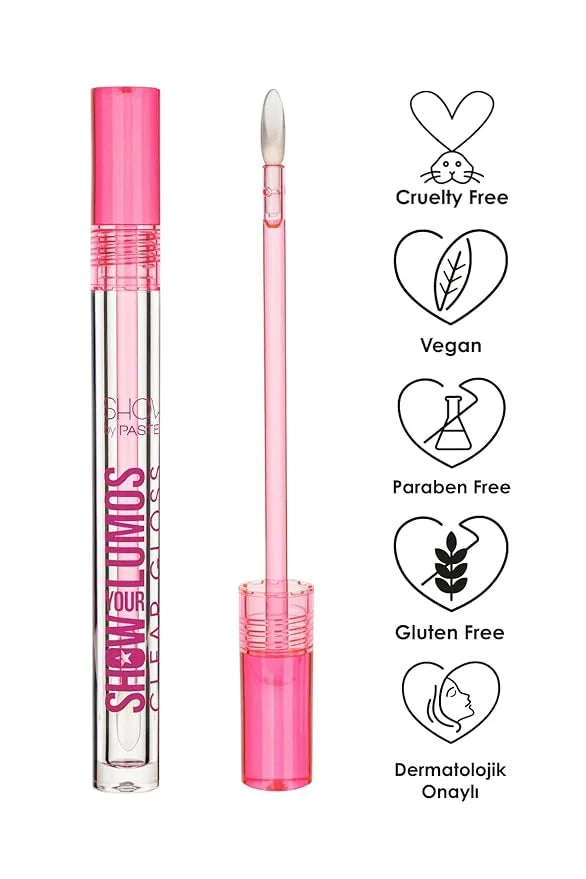 Show Your Lumos Clear Gloss | Transparent Silicone Applicator | Colorless Transparent Texture | Lightweight Formula | Ultr...