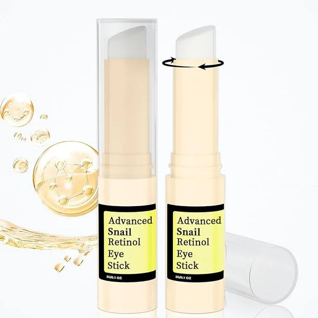 Anti Aging Eye Cream For Dark Circles, Advanced Snail Retinol Eye Stick, 2 PCS Under Eye Cream For Puffiness & Bags, Reduc...