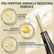 LANBENA Under Eye Patches (6 Pairs), Wrinkle-Reduce Essence(0.27 Fl.Oz), 24K Gold Full Around Gel Serum Mask, Puffy Undere...