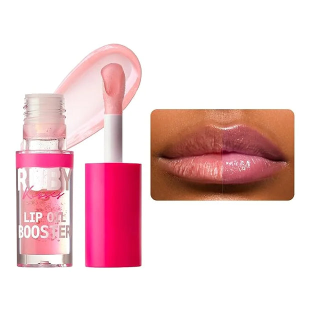 Ruby Kisses Lip Oil Booster, Hydrating Lip Gloss with Nourishing Natural Oil Blend, Jumbo Wand for Easy Application, Non-S...