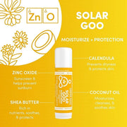 Green Goo Natural Skin Care Salve, Solar Goo, 30 SPF Sunscreen, 0.6-Ounce Stick, 3-Pack