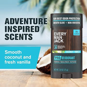 Every Man Jack Men's Pro Deodorant - 48-Hour Odor Defense Blend - Aluminum Free - Contains Postbiotics, Tapioca Stach & Oa...