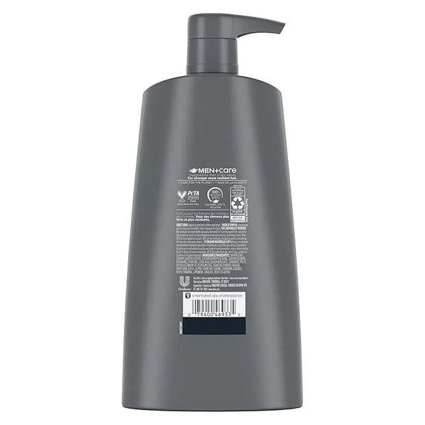 Dove Men+Care Men Shampoo For Healthy-Looking Hair Charcoal + Clay Naturally Derived Plant Based Cleansers 25.4 oz - Produ...
