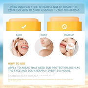 Sunscreen Stick for Face Spf50+ Sunblock Pa++++ Outdoor Water-Resistant Face & Body Solid Sunstick No Eye Irritation Trave...