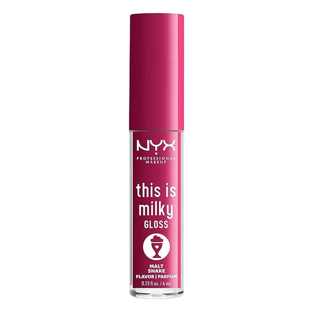 NYX PROFESSIONAL MAKEUP This Is Milky Gloss, Lip Gloss with 12 Hour Hydration, Vegan - Malt Shake (Warm Red) - Product Image