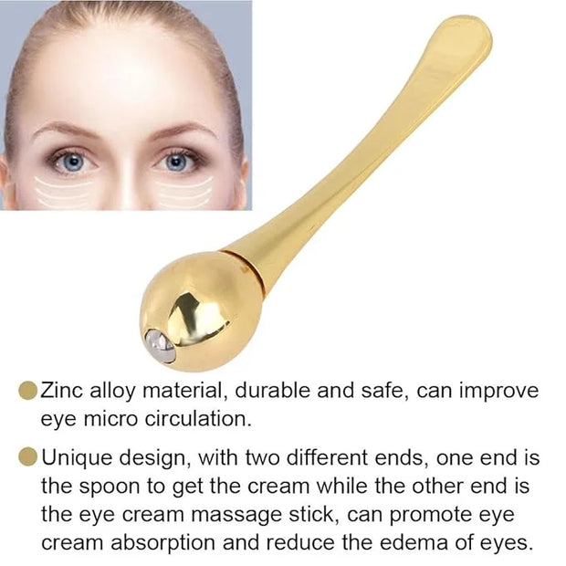Eye Cream Massage Sticks, Zinc Alloy Eye Cream Applicator Eye Anti Wrinkle Eye Fatigue Relief Massage Stick for Facial-Tre...