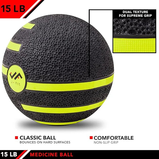 JFIT Medicine Exercise Ball with Dual Texture - Product Image