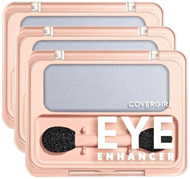 COVERGIRL 3-Pack Sterling Blue Shimmer Eyeshadow, Silky Sheer Formula, Easy to Blend, Cruelty-Free, Eyeshadow Makeup, Pale...