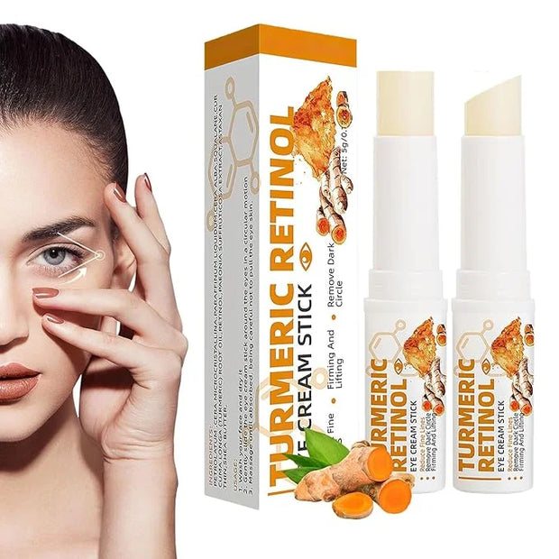 Turmeric Retinol Eye Cream Stick,Lumibalm for Under Eye Bags,Lumistick Eye Turmeric Retinol,Anti Aging Eye Balm Stick Hydr...