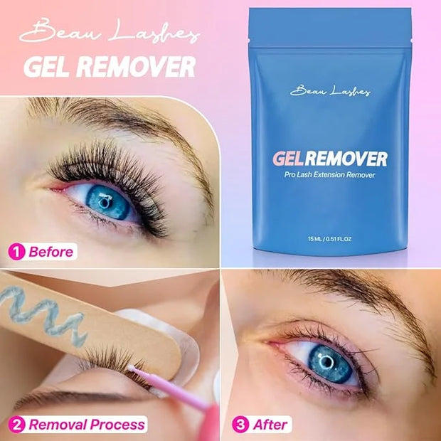100 Pairs Under Eye Pads & Eyelash Extension Remover Gel | Lint Free Hydrogel Eye Patches for Lash Extensions & Lift | Eff...