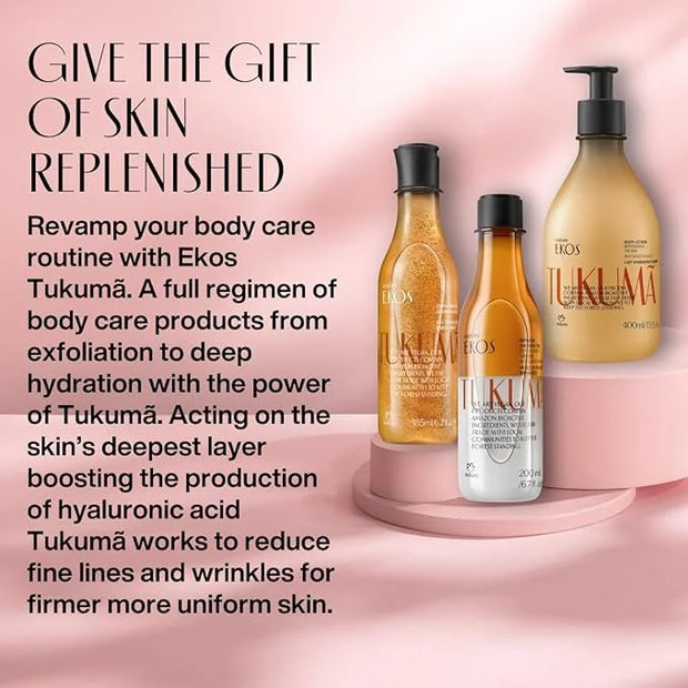 natura - Ekos Tukumã Collection Replenishing Gift Set (4 Products) - Body Lotion, Hand Cream, Shower Oil, and Shower Gel -...