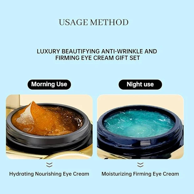 AOAO Luxury Day & Night Eye Cream Gift Set – Anti-Aging & Firming Eye Cream with Peptides, Niacinamide, Caffeine & Hyaluro...