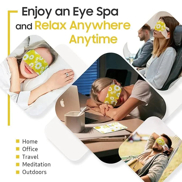 30Packs Steam Eye Mask, Heated Eye Mask Warm Compress for Eyes, Self Heating Warm Eye Masks Disposable Steam Mask for Home...