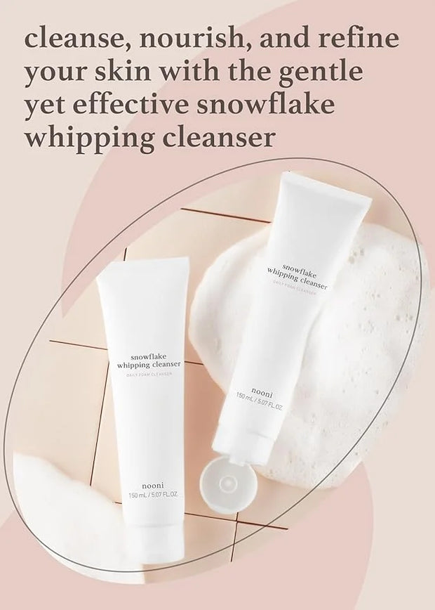 I DEW CARE Korean Skin Care Set Trio - Vitamin To Glow Pack + NOONI Korean Facial Clenaser - Snowflake Whipping Cleanser 5...