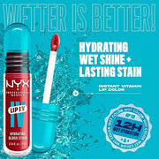 NYX PROFESSIONAL MAKEUP Lip IV Hydrating Glossy Lip Stain with 12HR Hydration - Blush Rush (Pink) - Product Image