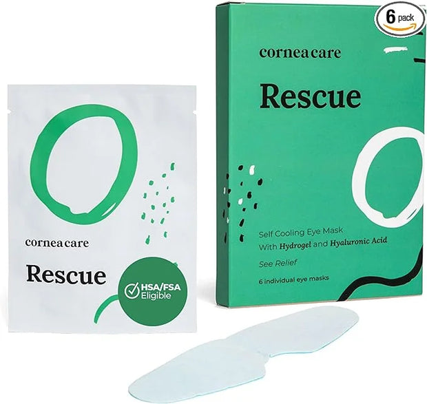 Rescue: Hydrogel Self Cooling Compress | Cold Eye Masks for Puffy Eyes | Self Cooling Eye Compress for Fast Relief | Trave...
