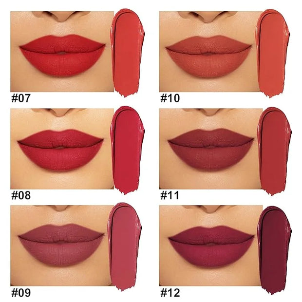 6pcs Matte Lip Gloss Set for Women,Highly Pigmented Velvet Lip Stain，Long Lasting，Waterproof Lip Makeup，Nude，Brown - Produ...
