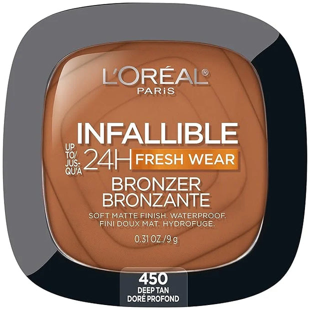 L'Oreal Paris Infallible Up to 24H Fresh Wear Soft Matte Longwear Bronzer. Waterproof, heatproof, Transfer, humidity and s...