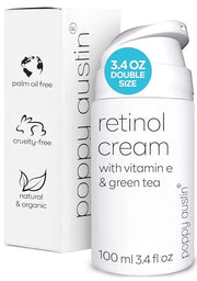 poppy austin Retinol Cream for Face 3.4OZ, High-Strength Retinol Night Cream - Cruelty Free Wrinkle Cream - Anti Aging Eye...