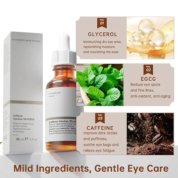 The Caffeine Solution 5% + EGCG，Reduces Appearance of Eye Contour Pigmentation and Puffiness，Under Eye Serum (30ml) Caffei...
