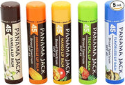 Panama Jack Sunscreen Lip Balm - SPF 45, Flavor Pack, Broad Spectrum UVA-UVB Sunscreen Protection, Prevents & Soothes Dry,...