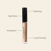 Vegan Moisturizing, Long Lasting Lip Gloss - Satin & Glitter - Allergen Free for Sensitive Skin - Shimmer Brown by Dr. Lii...