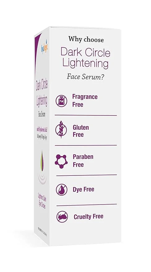 Hyalogic Dark Circle Lightening Face Serum - Treat Under Eye Dark Circles w/Hyaluronic Acid, Eveseryl & Regu-Age - Soothe,...