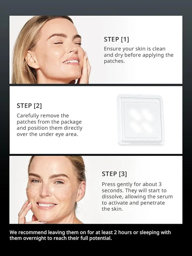 depology Serum-Infused Micro Dart Patches | 4 Pairs Eye Mask | Under Eye Patches for Wrinkles | Fine Lines | Hydrating Eye...