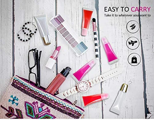 50PCS Lip Gloss Tubes 20ml Silver Cap Lip Gloss Containers Empty Lip Balm Tubes Refillable Cosmetic Squeeze Lipgloss Tubes...