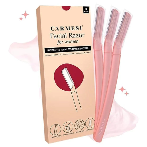 Facial Razor for Women | Painless & Precision Face Hair Removal | for Peach Fuzz, Eyebrow, Chin & Upper Lip | Gentle Exfol...