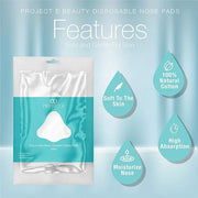100pcs Disposable DIY Non-Woven Nose Mask Paper by Project E Beauty | Cotton Nose Care Mask | For Skincare & Spa Salon Use...