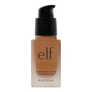 e.l.f. Flawless Satin Foundation, Lightweight & Medium Coverage, Semi-Matte Finish, Vegan & Cruelty-Free, Honey, 0.68 Fl O...