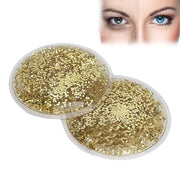 Gel Ice Pack, Hot Cold Eye Gel Ice Pack, Reusable Cooling Eye Cover for Dark Circles Puffiness, Redness and Eye Relax (Gol...