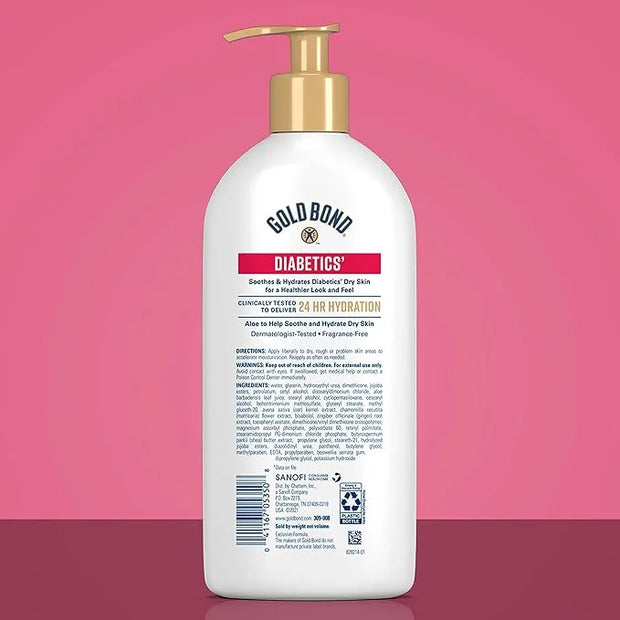 Gold Bond Diabetics' Dry Skin Relief Body Lotion, 13 oz., with Aloe to Moisturize & Soothe - Product Image