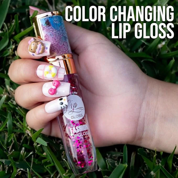 42 Bundle Diamond Bling Bling Mood Color Changing Lip Gloss & Lip Stain Set of 6 Crystal Sparkle Non-Sticky Lightweight Lo...