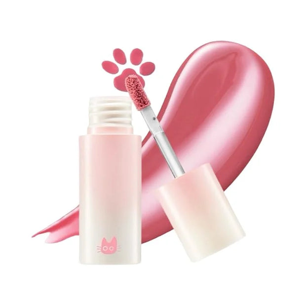 Chewy Lip Glaze, High Shine Lip Gloss, Korean Beauty (GZ03 Rose Bebe, 3.5 grams) - Product Image