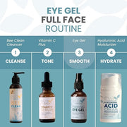 Anti-Aging Eye Gel - Luxurious Hydrating Under Eye Cream For Dark Circles and Puffiness, Bags, Crows Feet, Wrinkles - With...