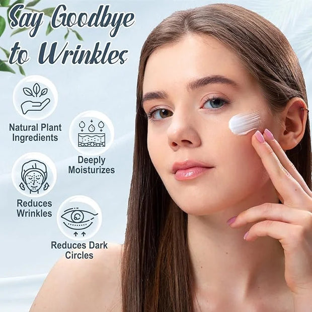 Natural Eye Cream- 26Pcs DIY Eye Cream Making Kit, Under Eye Cream for Wrinkles and Bags Skin Care Treatment with Vitamin ...