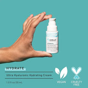 MyChelle Dermaceuticals Ultra Hyaluronic Hydrating Cream (1.0 Fl Oz) - Rich Hydration for Dry Skin with Vegan Hyaluronic A...