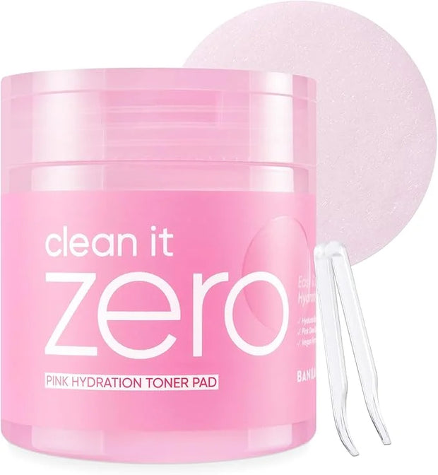 BANILA CO Clean it Zero Pink Hydration Toner Pad | Vegan Korean 3-Layered Pads | Hyaluronic Acids and Vitamin Complex to M...