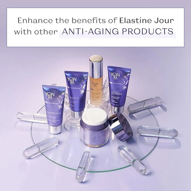 Yon-Ka Elastine Jour Day Anti-Wrinkle Facial Moisturizer and Eye Cream with Elastine Nuit Anti-Wrinkle Night Cream, 50 ml ...