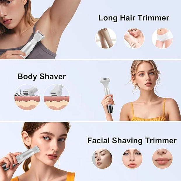 5 in 1 Bikini Trimmer for Women - Electric Razors for Women, Cordless Rechargeable Electric Shaver, IPX7 Waterproof Wet Dr...