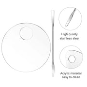 2PCS Acrylic Cosmetic Palette with 2PCS Spatula Tool,Makeup Mixing