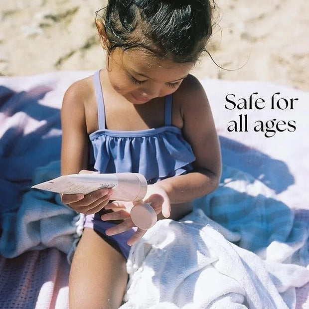 SPF 30 Mineral Sunscreen - Reef Friendly, Ocean Safe, Vegan Sunscreen Lotion for All Ages, No White Residue, Water-Resista...