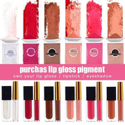 Lip Gloss Pigment Powder Natural Lip Dye 5 Colors x 10G and White Metallic Shimmer Pearl Glitter Pigment Powder for Lip Gl...
