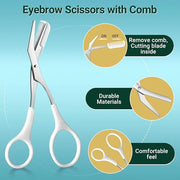TsMADDTs Tweezers for Women, 8 in 1 Eyebrow Kit with Tweezers, Trimmer, Scissor, Razor, Brush with Travel Bag, Eyebrow Sha...